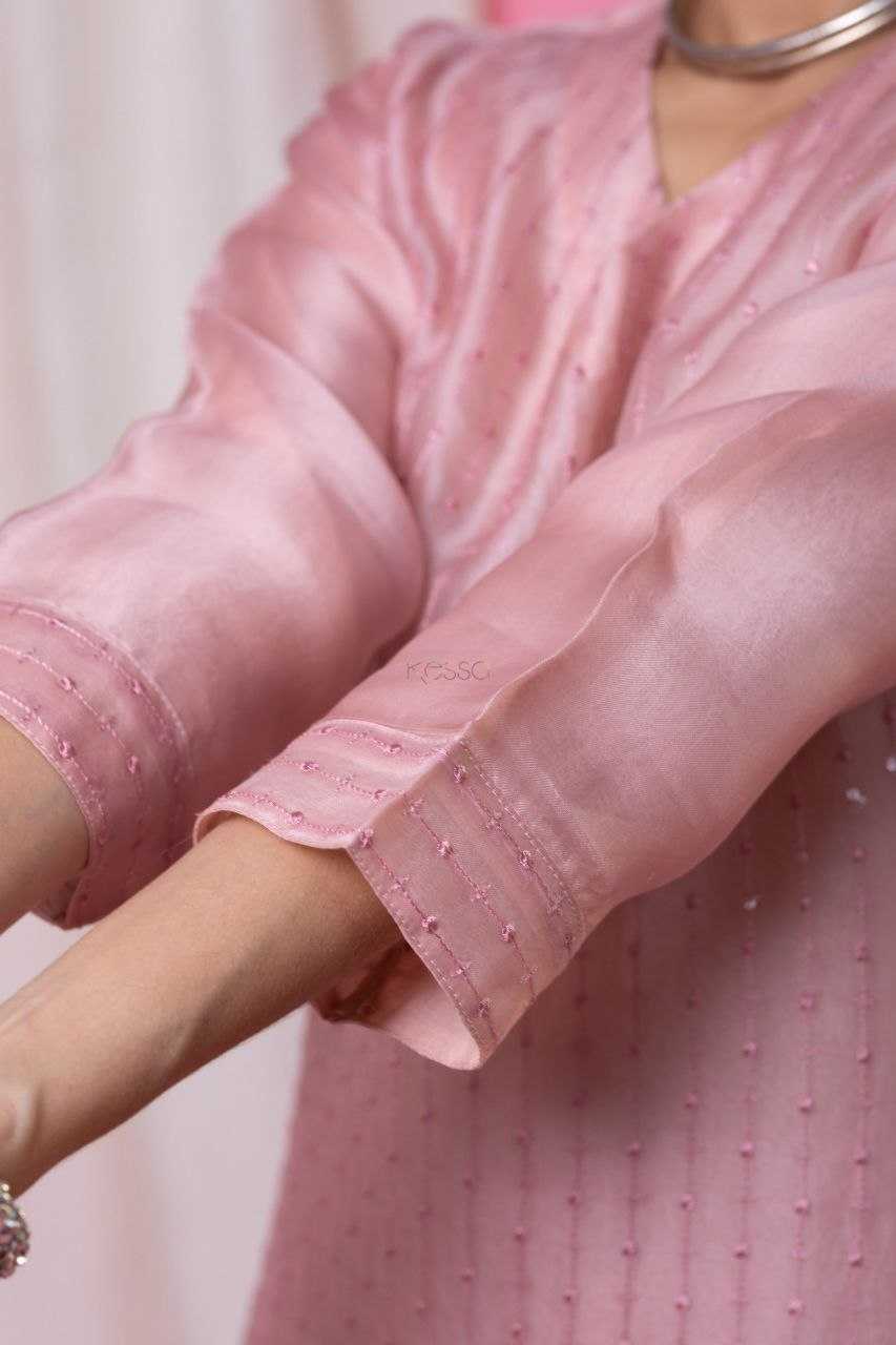 Viscose Chanderi Embroidery Suit