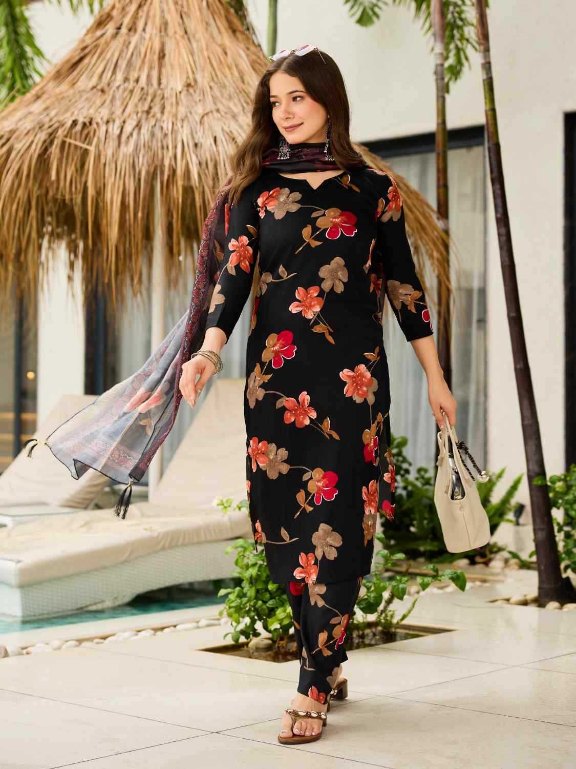 Silk Printed Suit