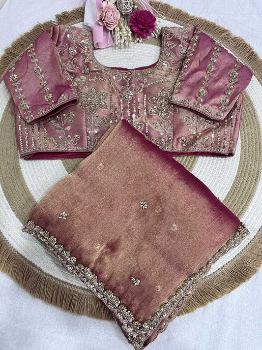 Silk Traditional Saree in Lavender