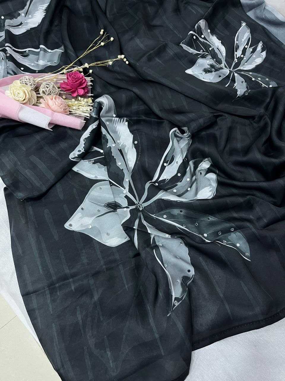 Japan Sartin Gajji Modal Saree in Wine