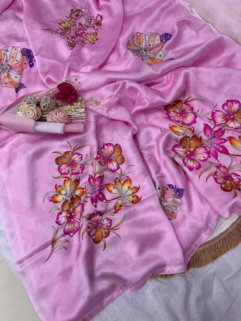 Japan Sartin Gajji Modal Saree in Wine