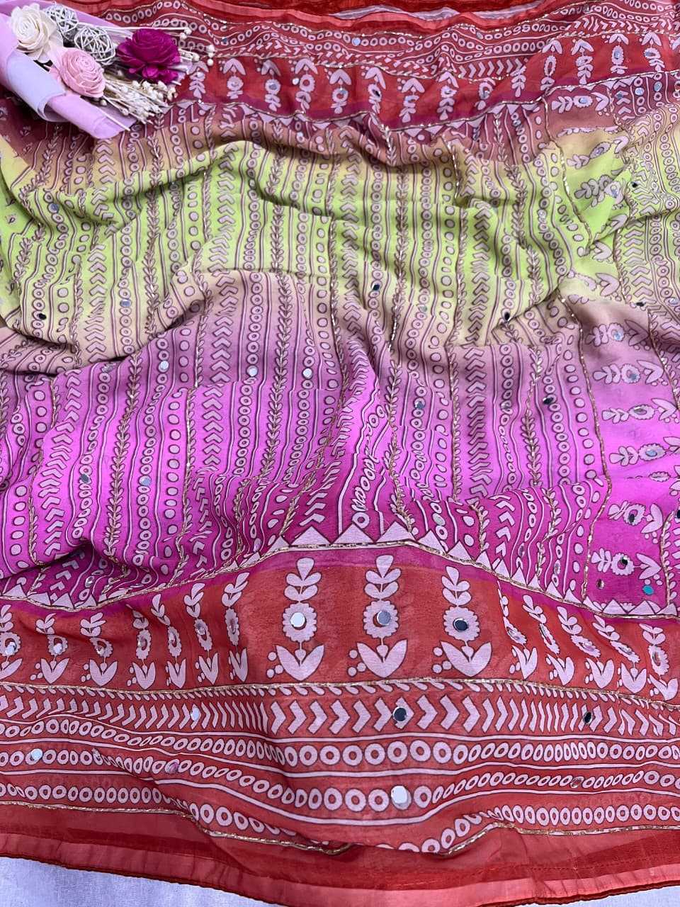Georgette Saree in Purple
