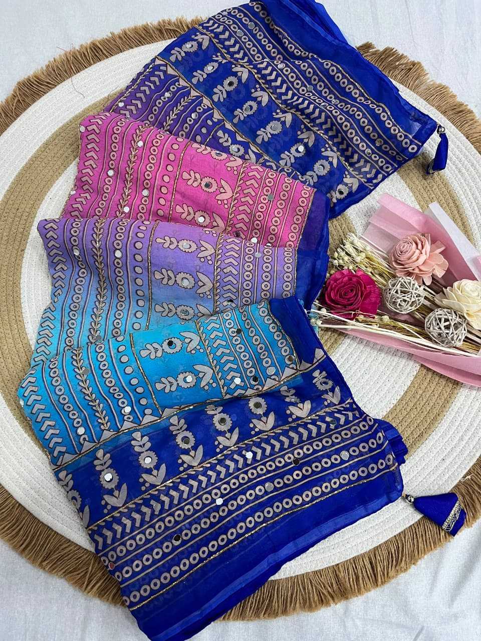 Georgette Saree in Purple