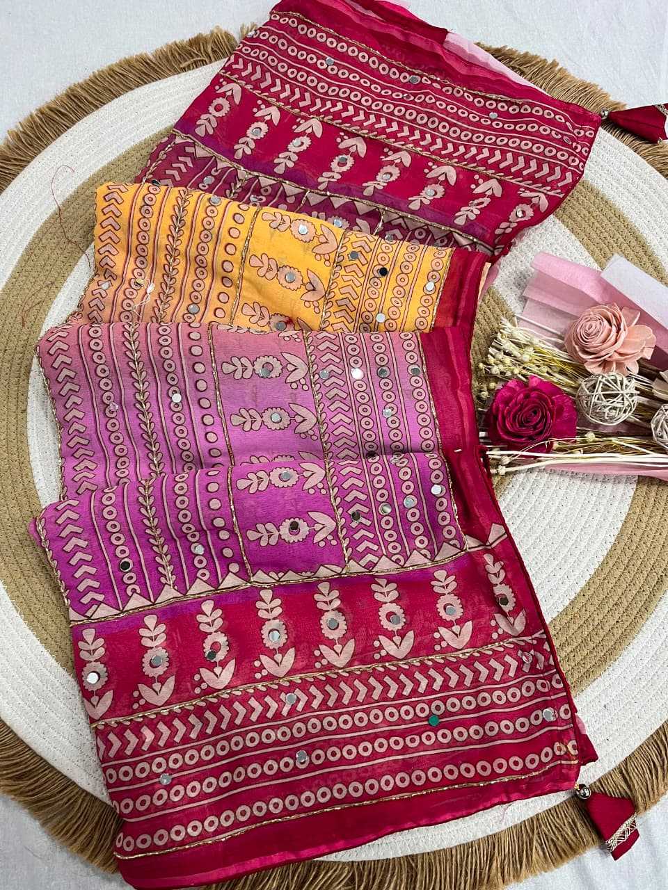Georgette Saree in Purple