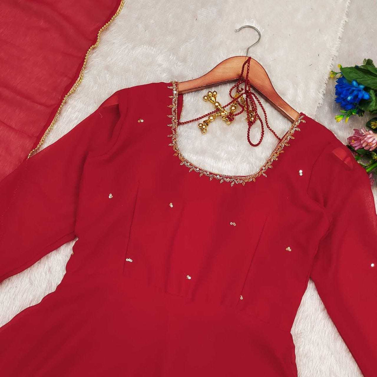 Faux Georgette Suit 129