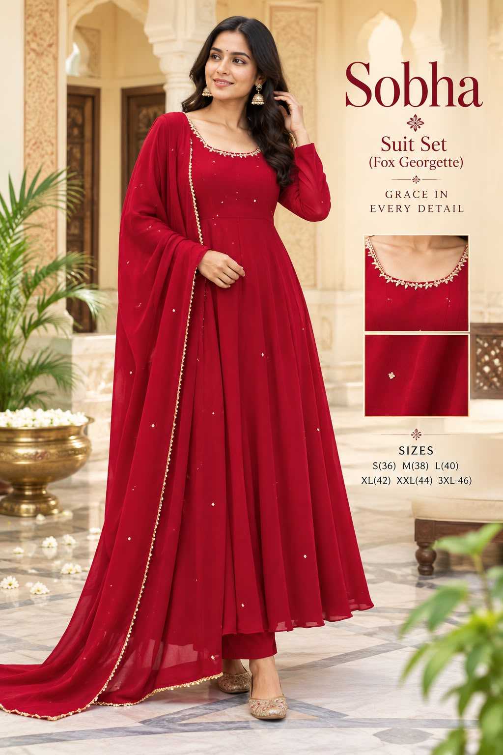 Faux Georgette Suit 129