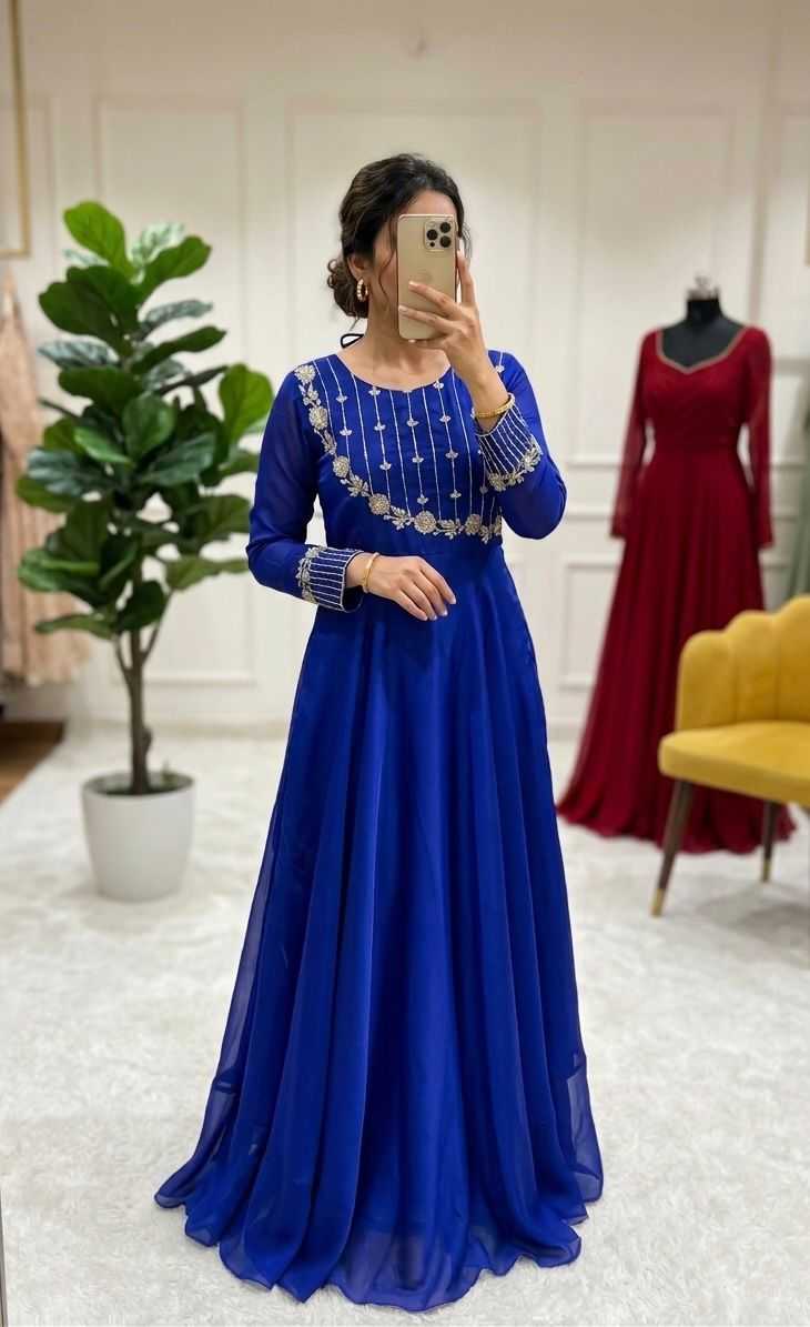 Georgette Embroidery Gown