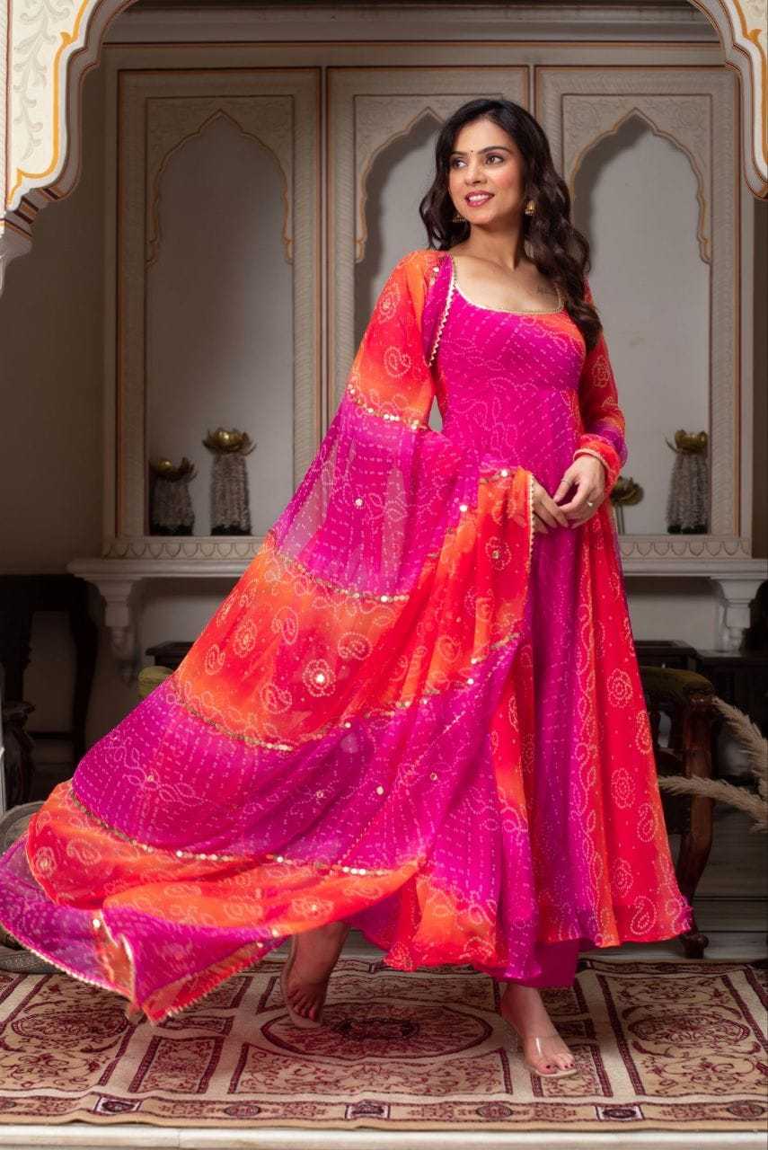 Faux Georgette Printed Suit in Slevees Dupptta