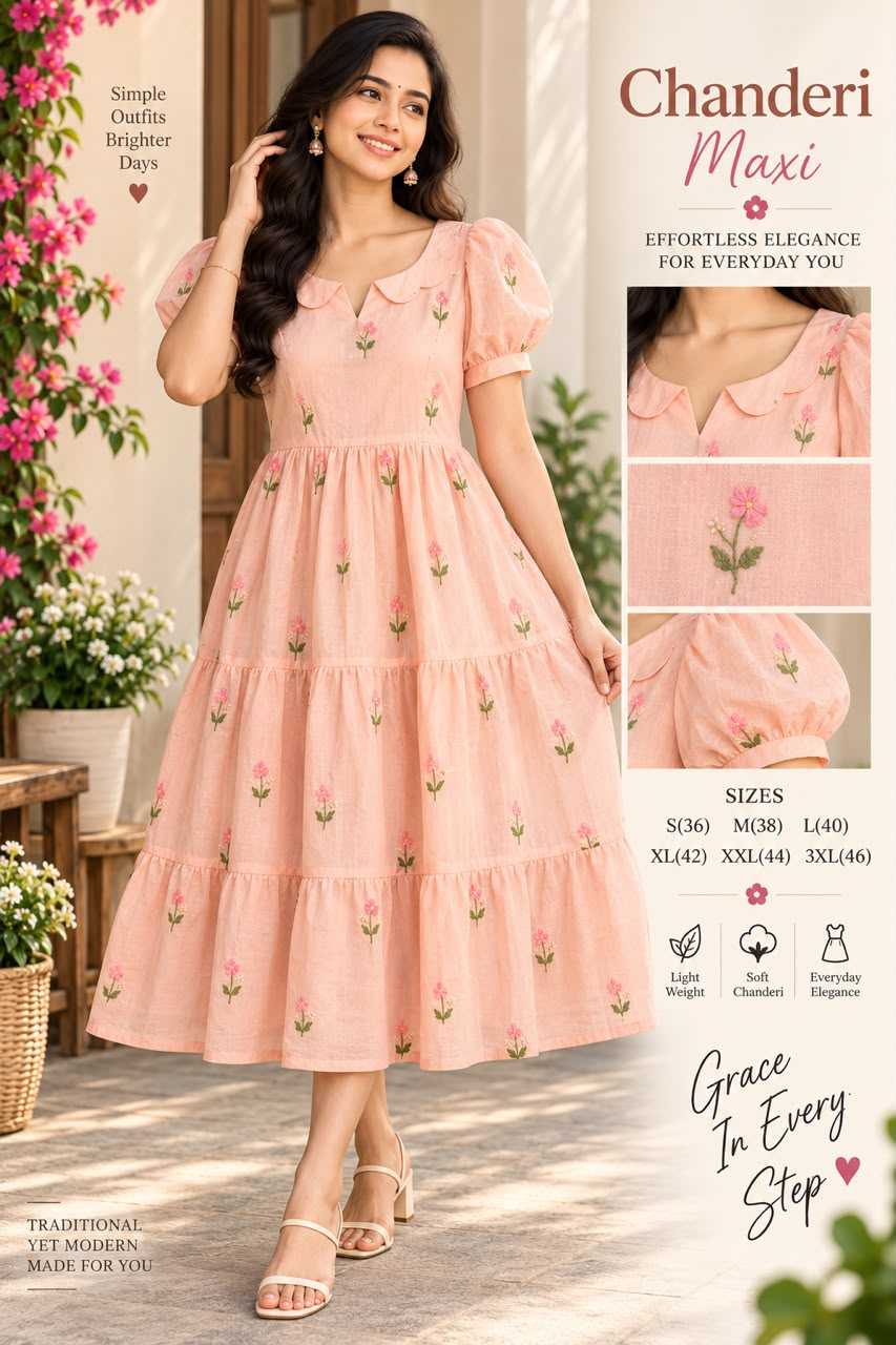 Faux Georgette Printed Gown in Sky Blue