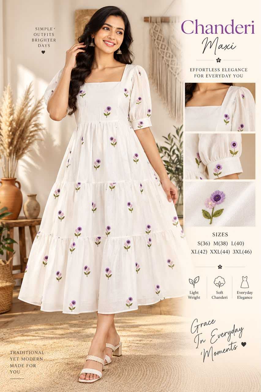 Faux Georgette Printed Gown in Sky Blue