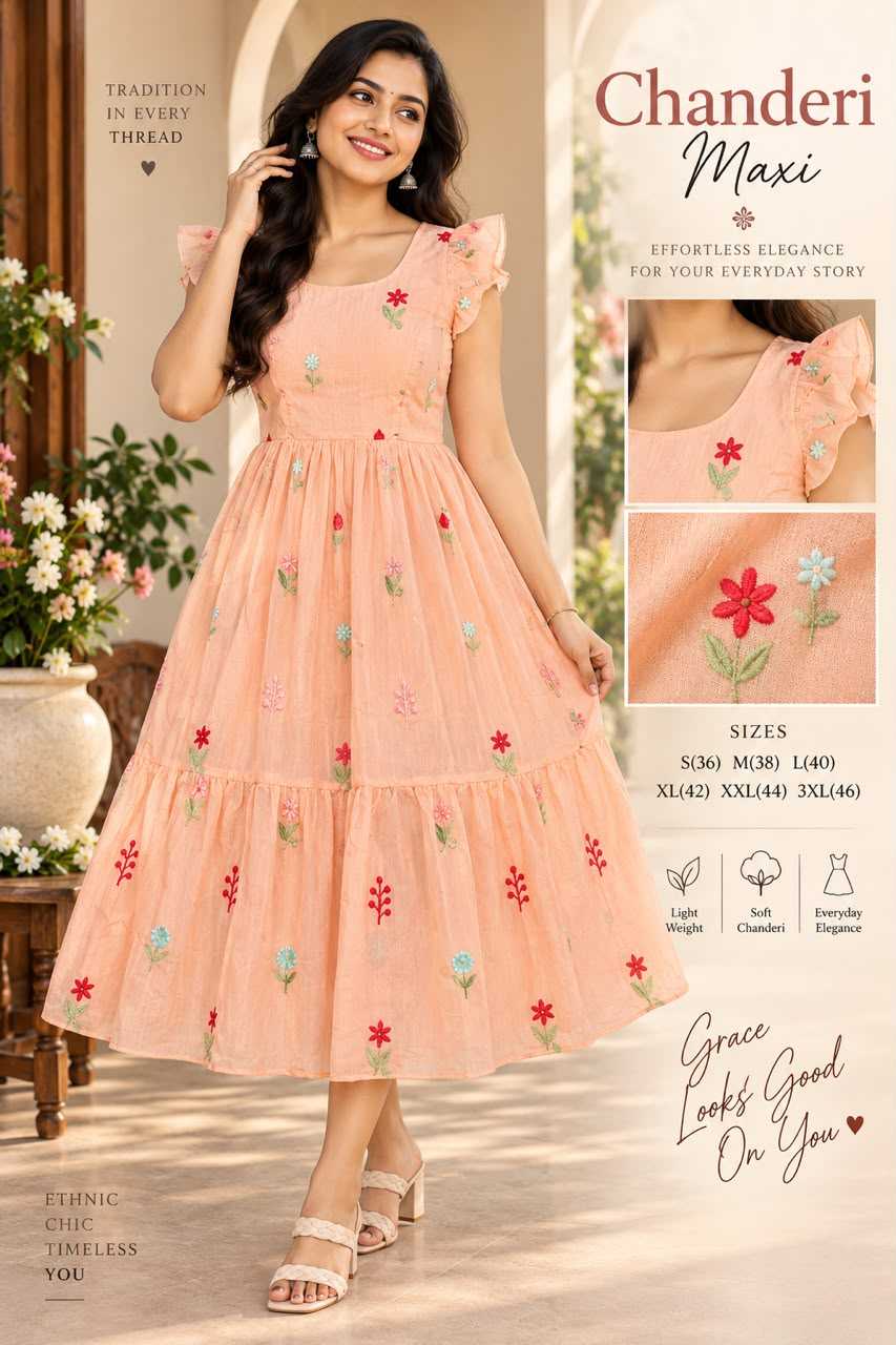 Faux Georgette Printed Gown in Sky Blue