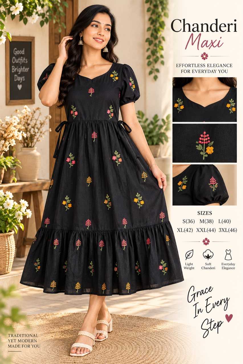 Faux Georgette Printed Gown in Sky Blue