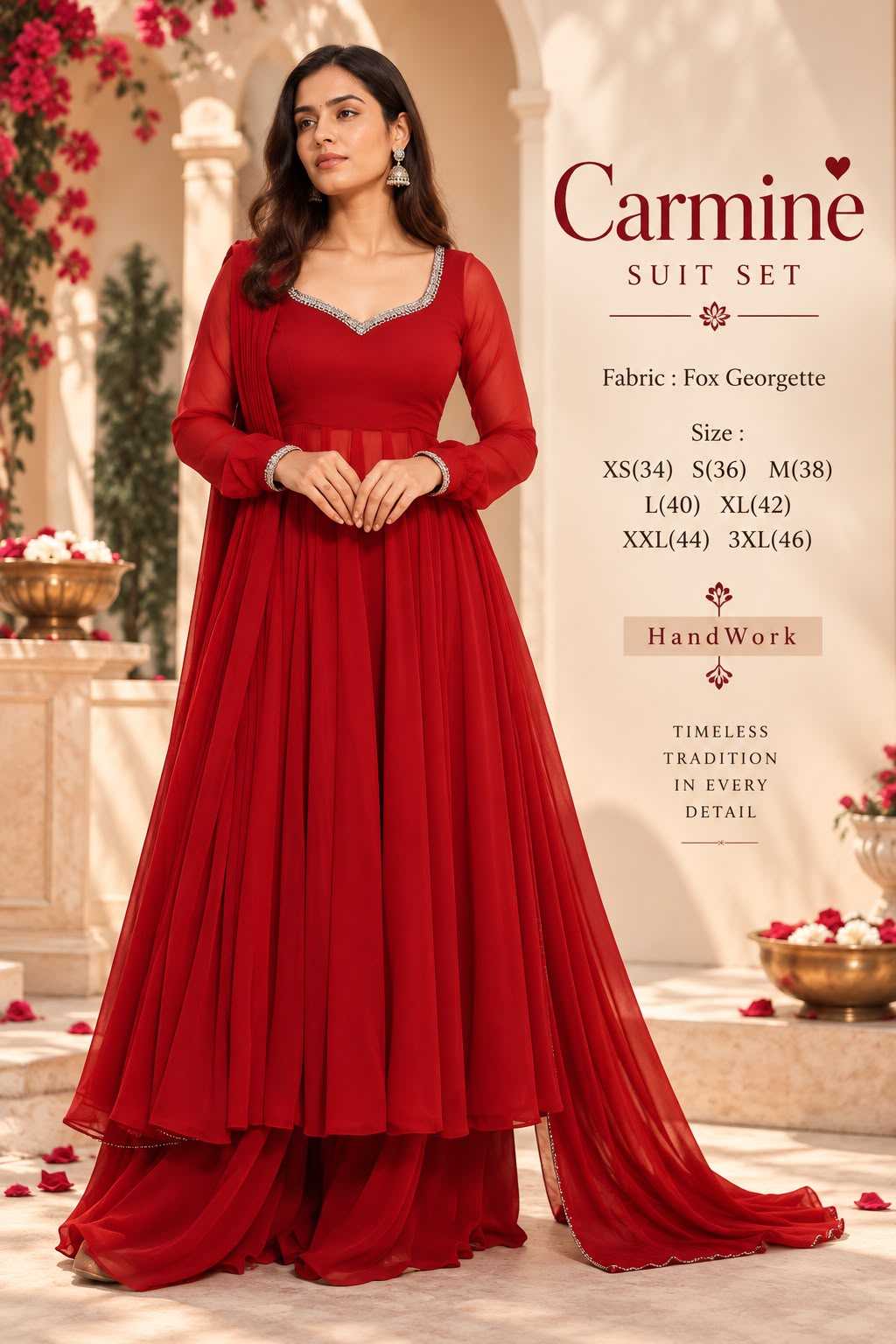 Faux Georgette Party Gown 281