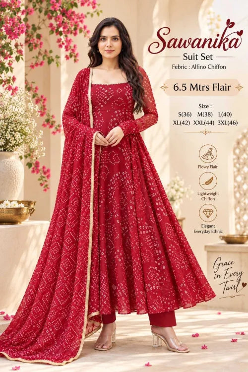 Chiffon Anarkali Gown 287