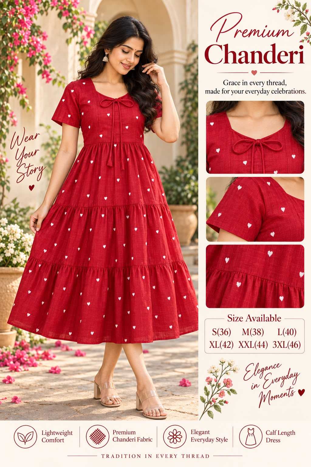 Beautiful Chanderi Cotton Maxi Dress