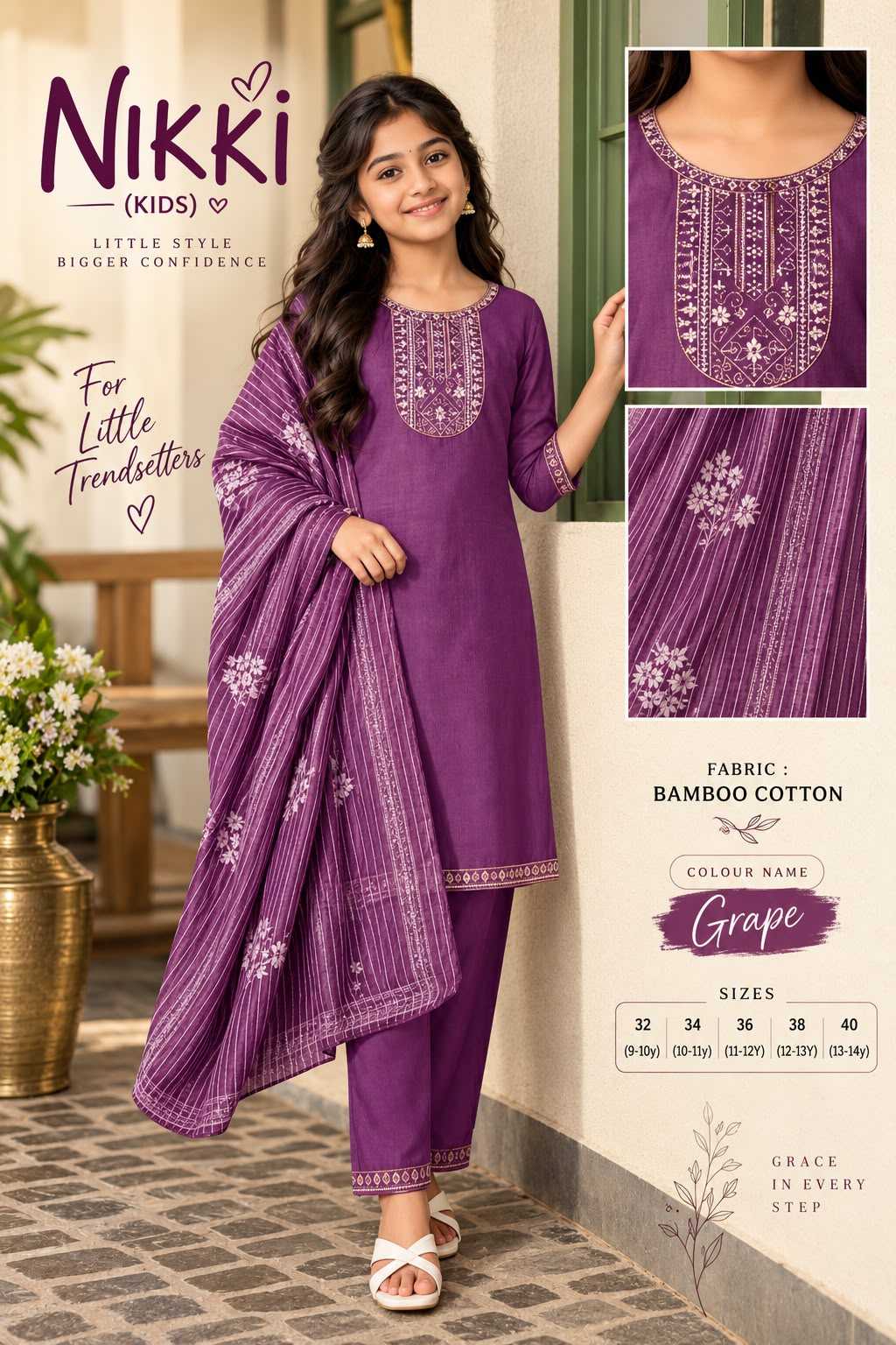 Ethnic Cotton Kids Suit