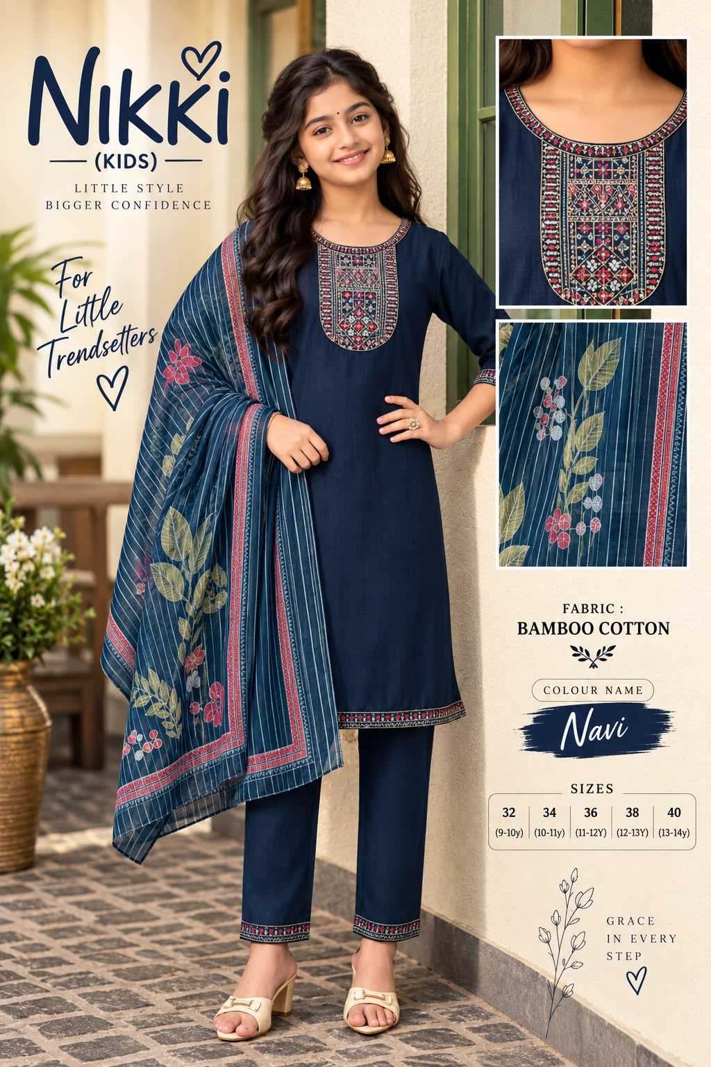 Ethnic Cotton Kids Suit
