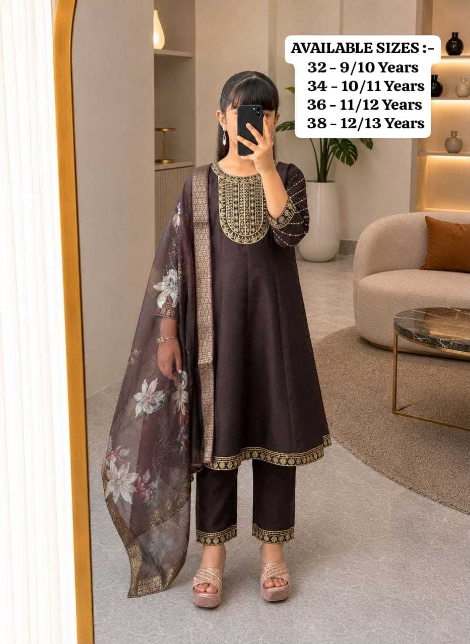 Shades Vichitra Silk Kids Ethnic Wear