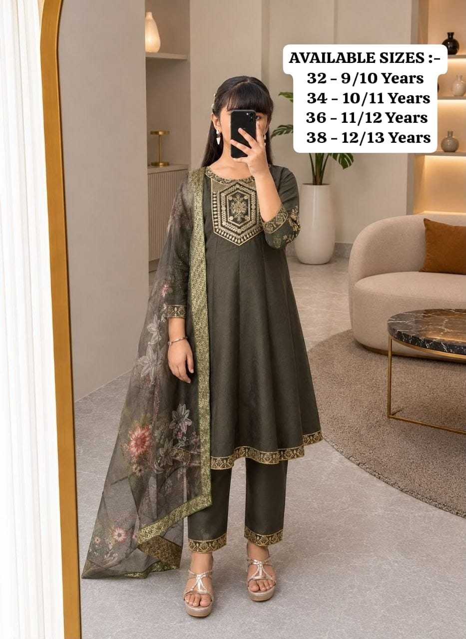 Shades Vichitra Silk Kids Ethnic Wear