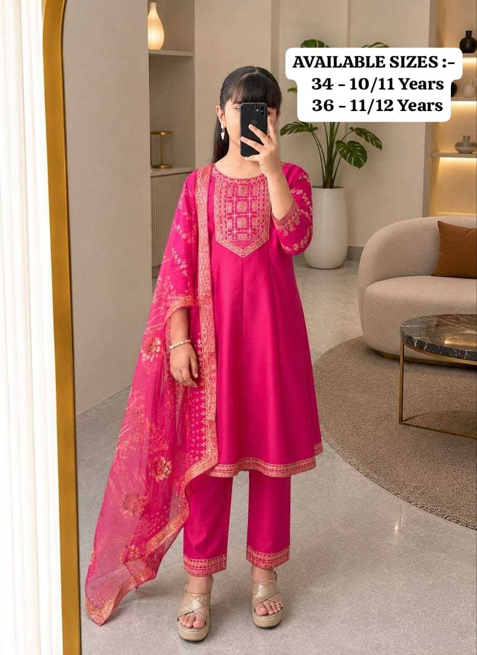 Shades Vichitra Silk Kids Ethnic Wear