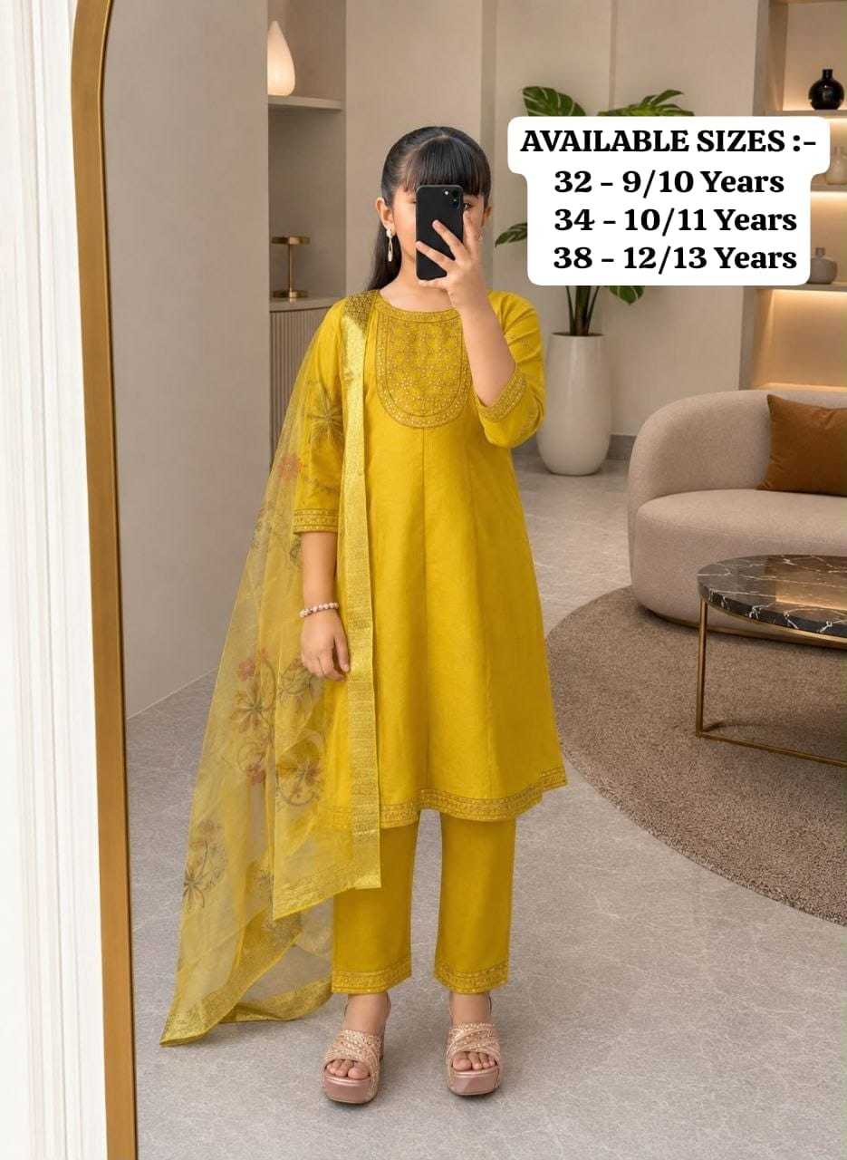 Shades Vichitra Silk Kids Ethnic Wear
