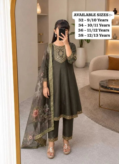Shades Vichitra Silk Kids Ethnic Wear
