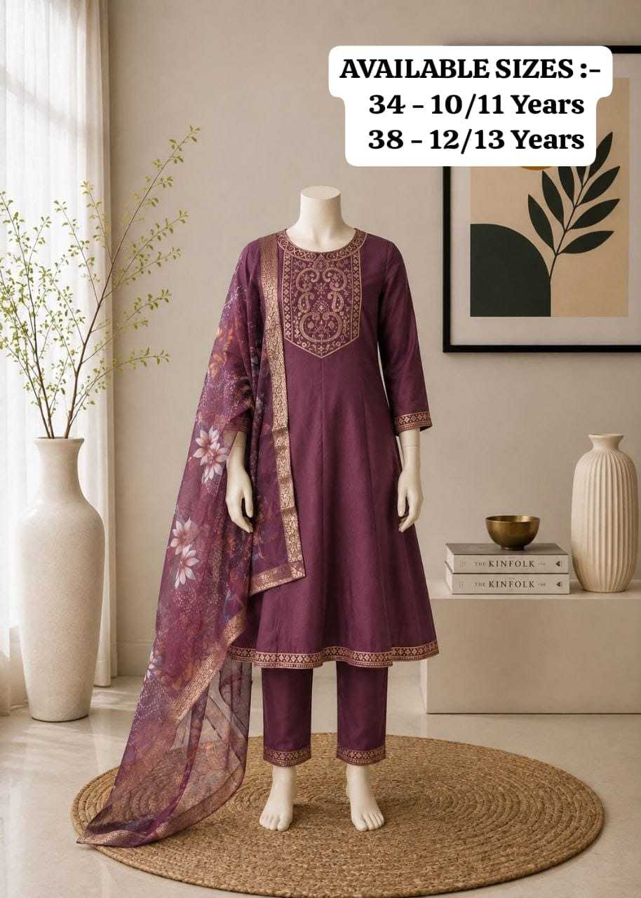 Shades Vichitra Silk Kids Ethnic Wear