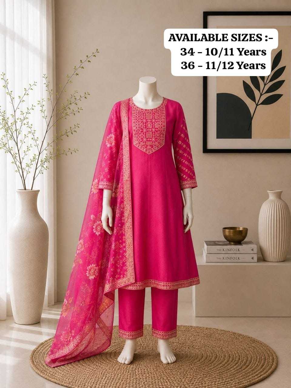 Shades Vichitra Silk Kids Ethnic Wear