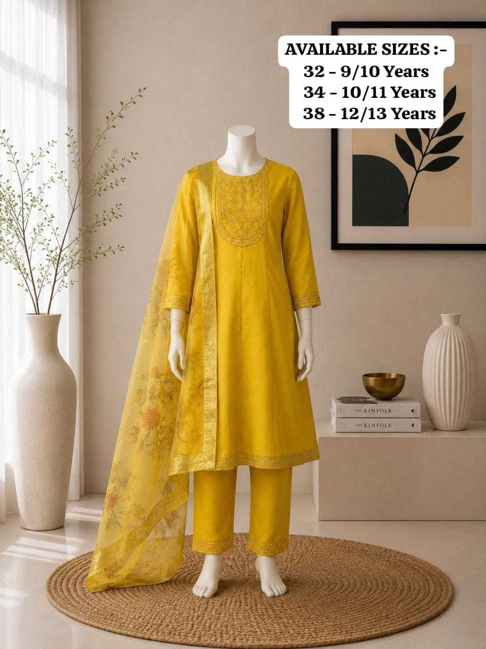 Shades Vichitra Silk Kids Ethnic Wear