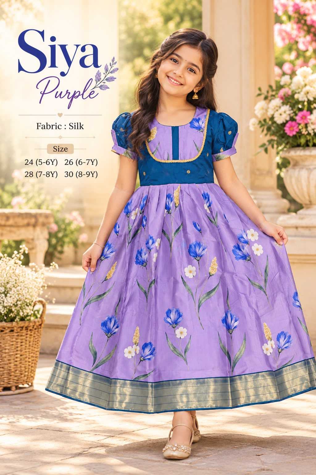 Siya Premium Silk Kids Gown