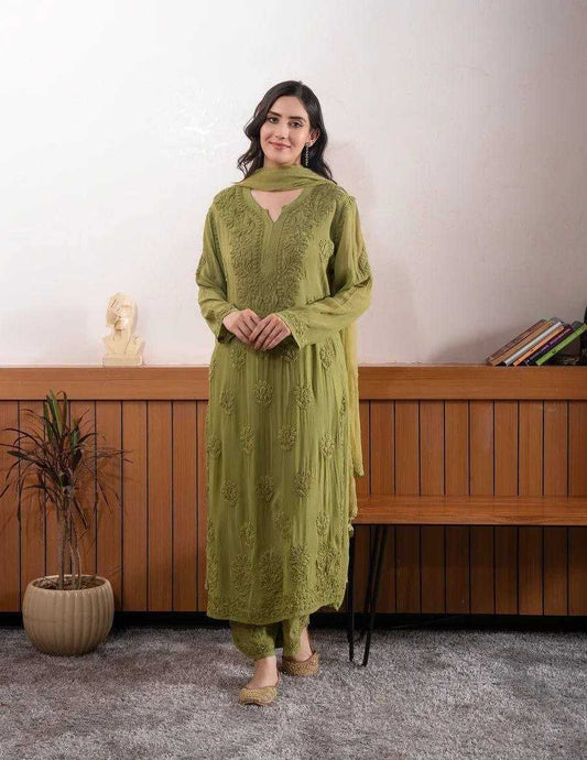 Faux Georgette Kurti in Pista