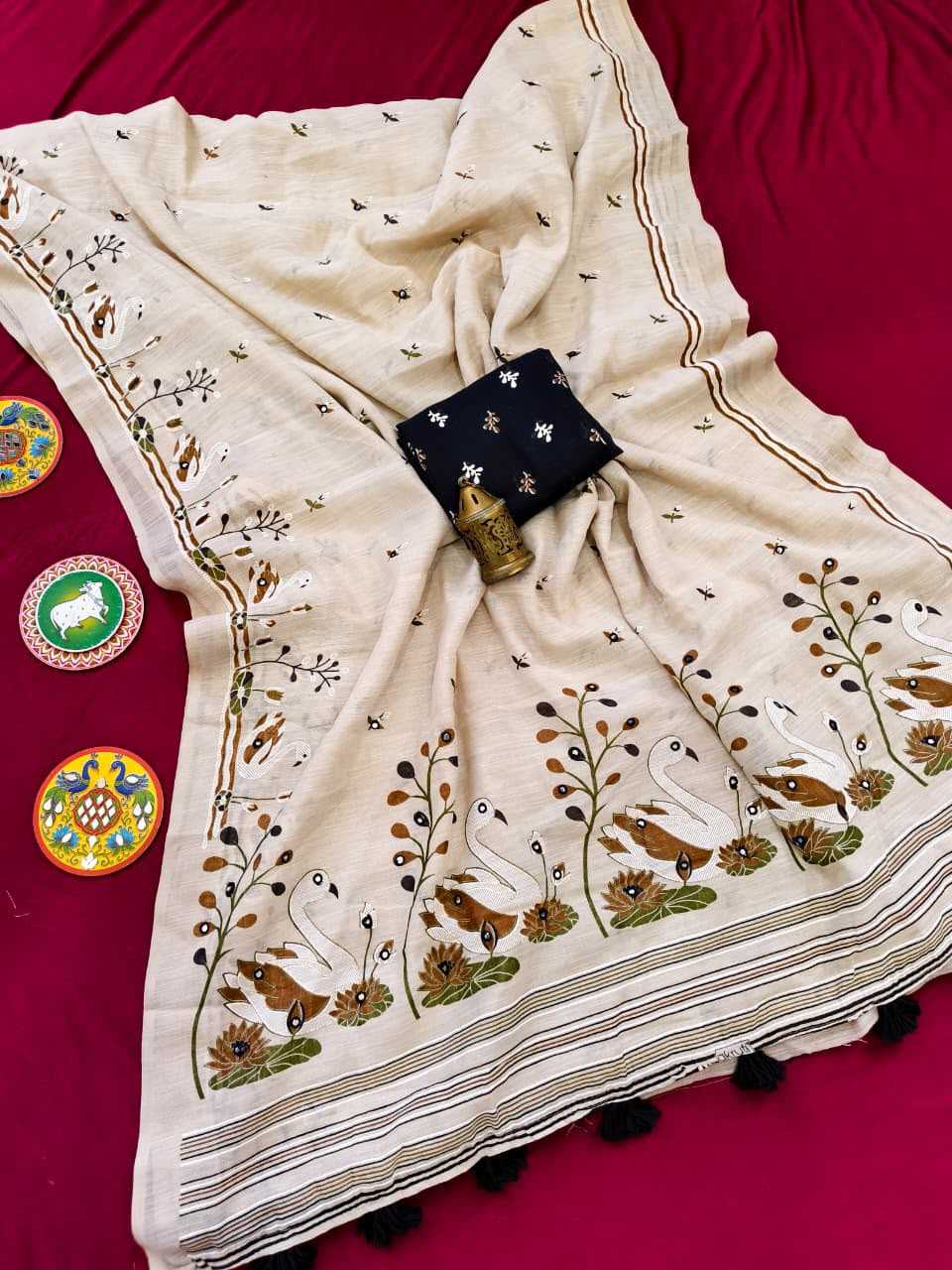Linen Designer Saree