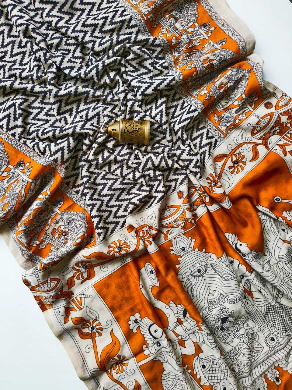 Linen Designer Saree 1090