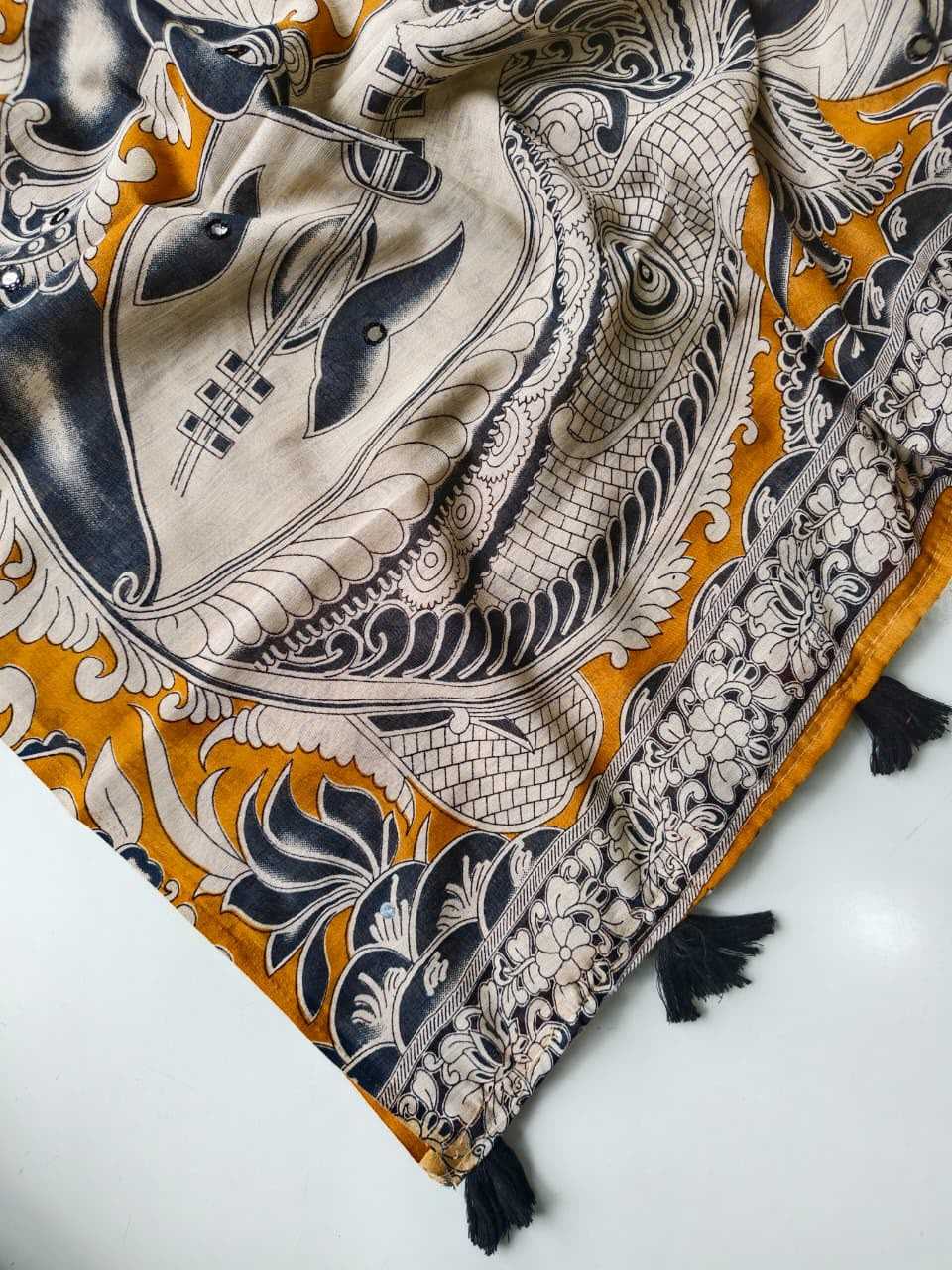 Linen Designer Saree 1090