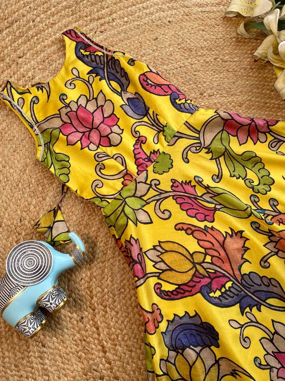 Tussar Silk Kids Gown