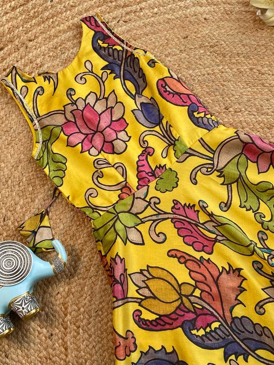 Tussar Silk Kids Gown