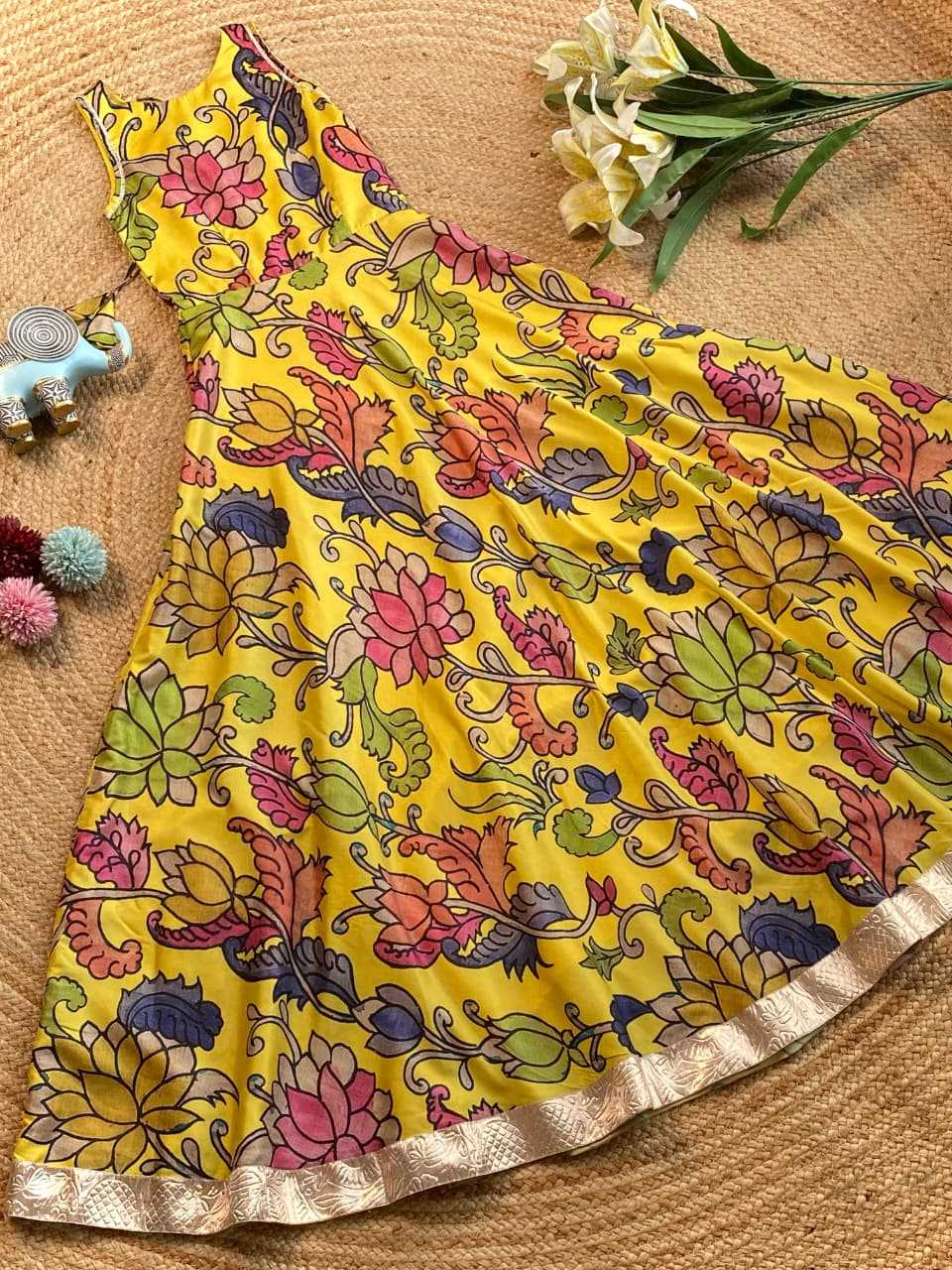 Tussar Silk Kids Gown