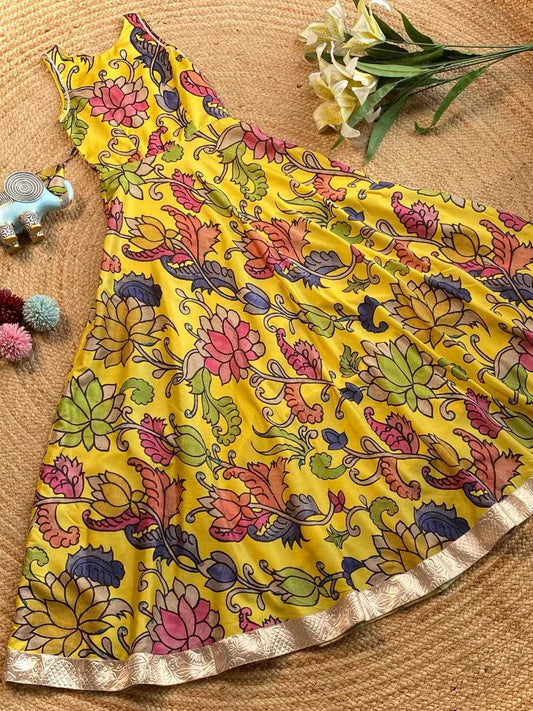 Tussar Silk Kids Gown