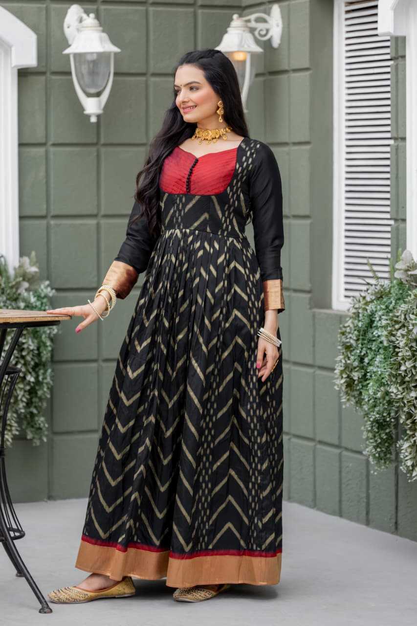 Soft Silk Printed Gown 2088