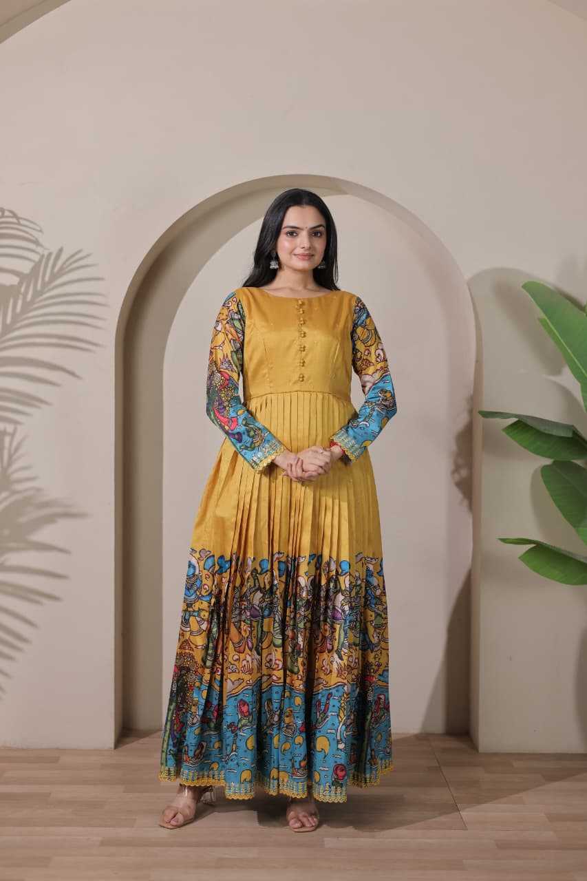 Tussar Silk Party Gown