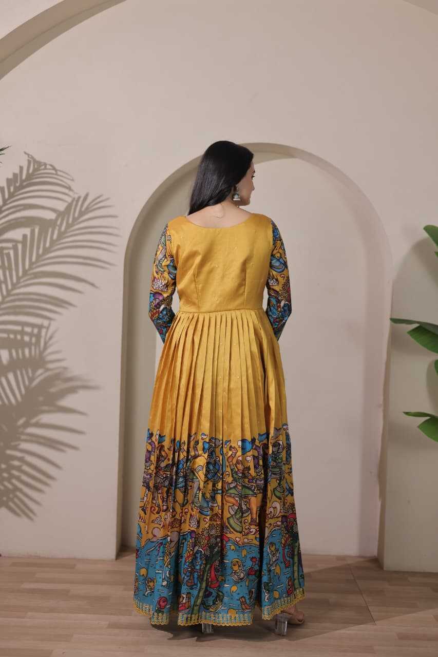 Tussar Silk Party Gown
