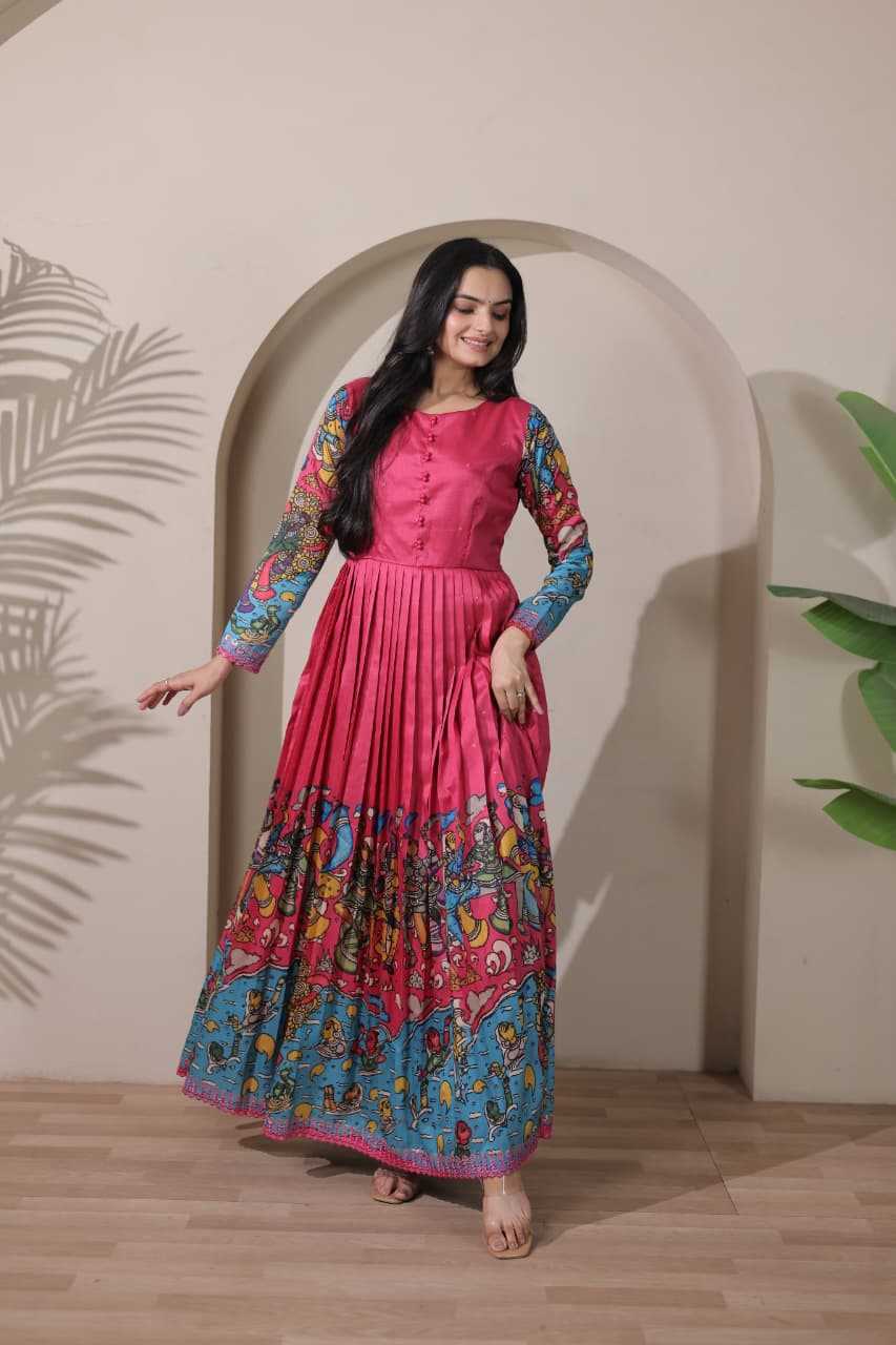 Tussar Silk Party Gown