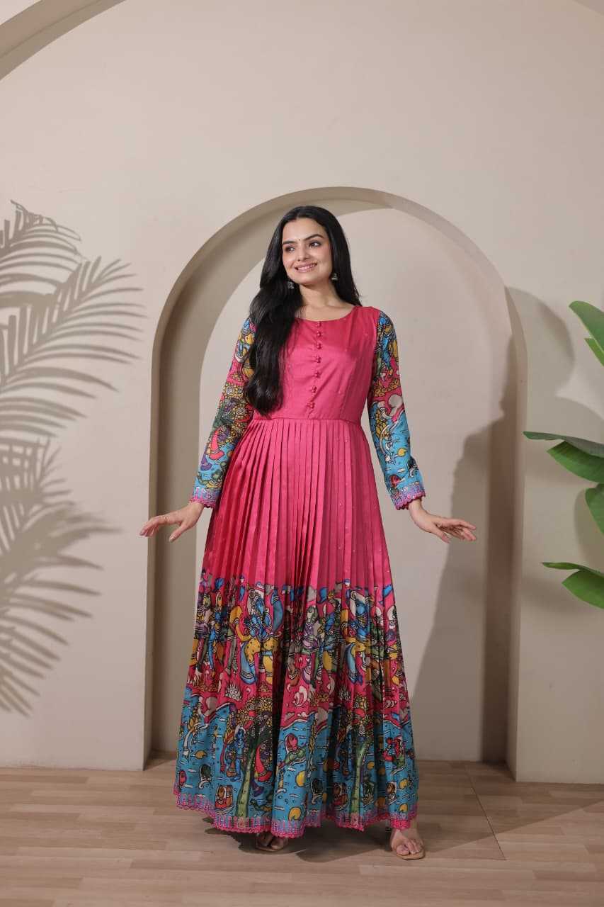 Tussar Silk Party Gown