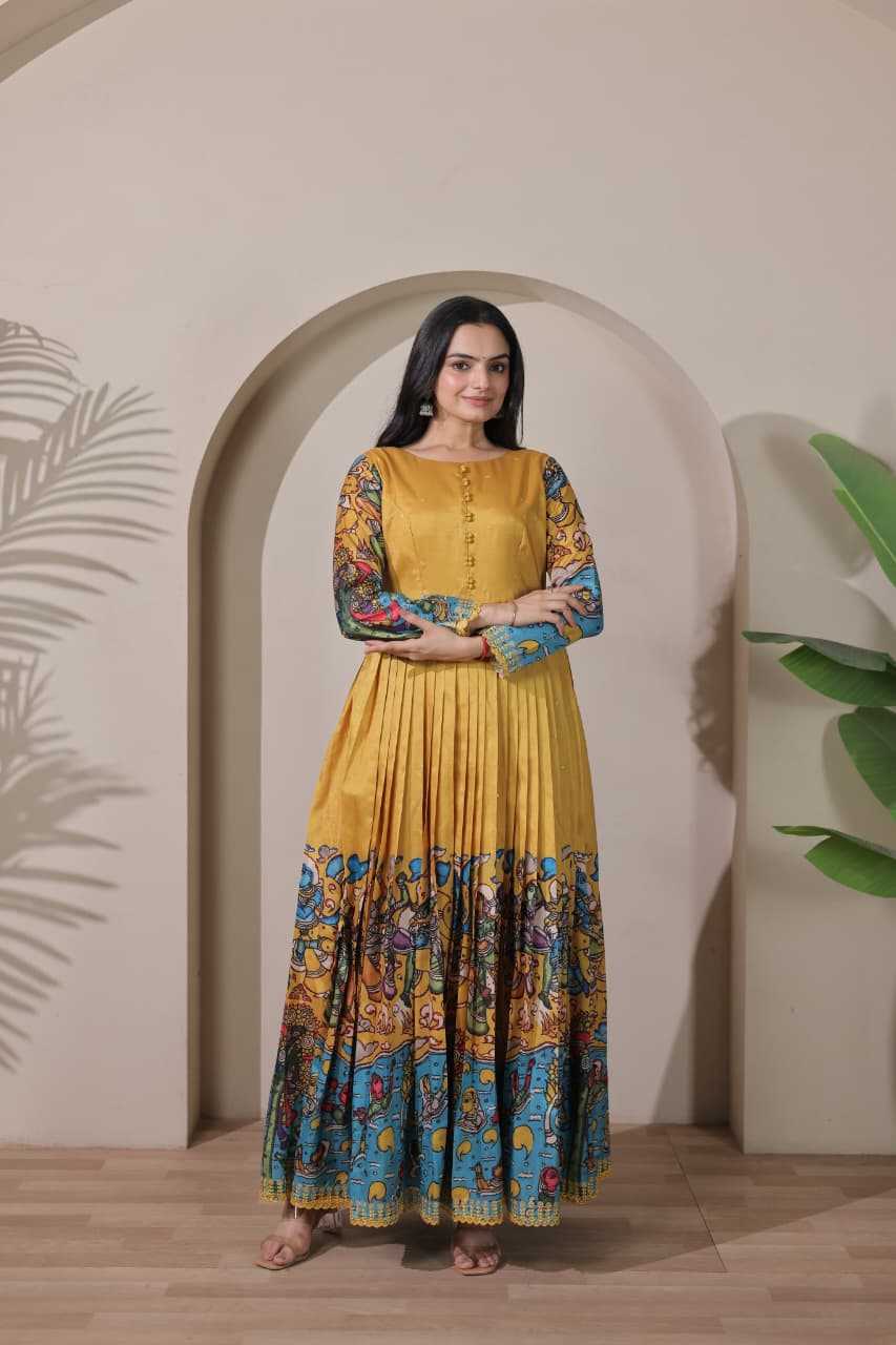 Tussar Silk Party Gown