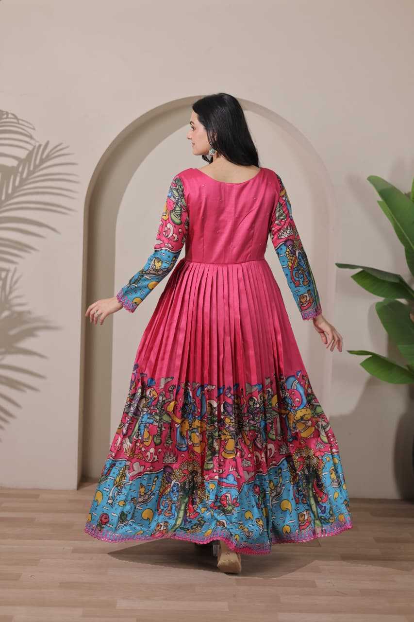 Tussar Silk Party Gown