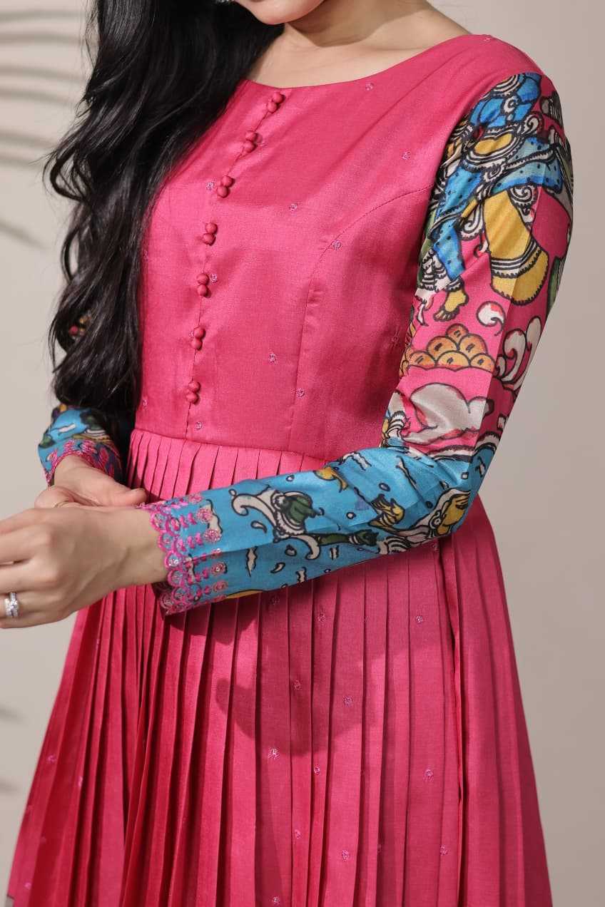 Tussar Silk Party Gown