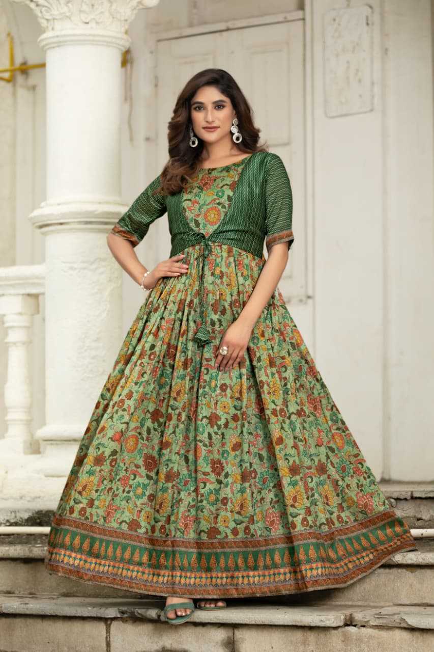 Silk Printed Gown