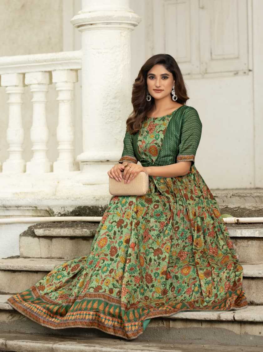 Silk Printed Gown