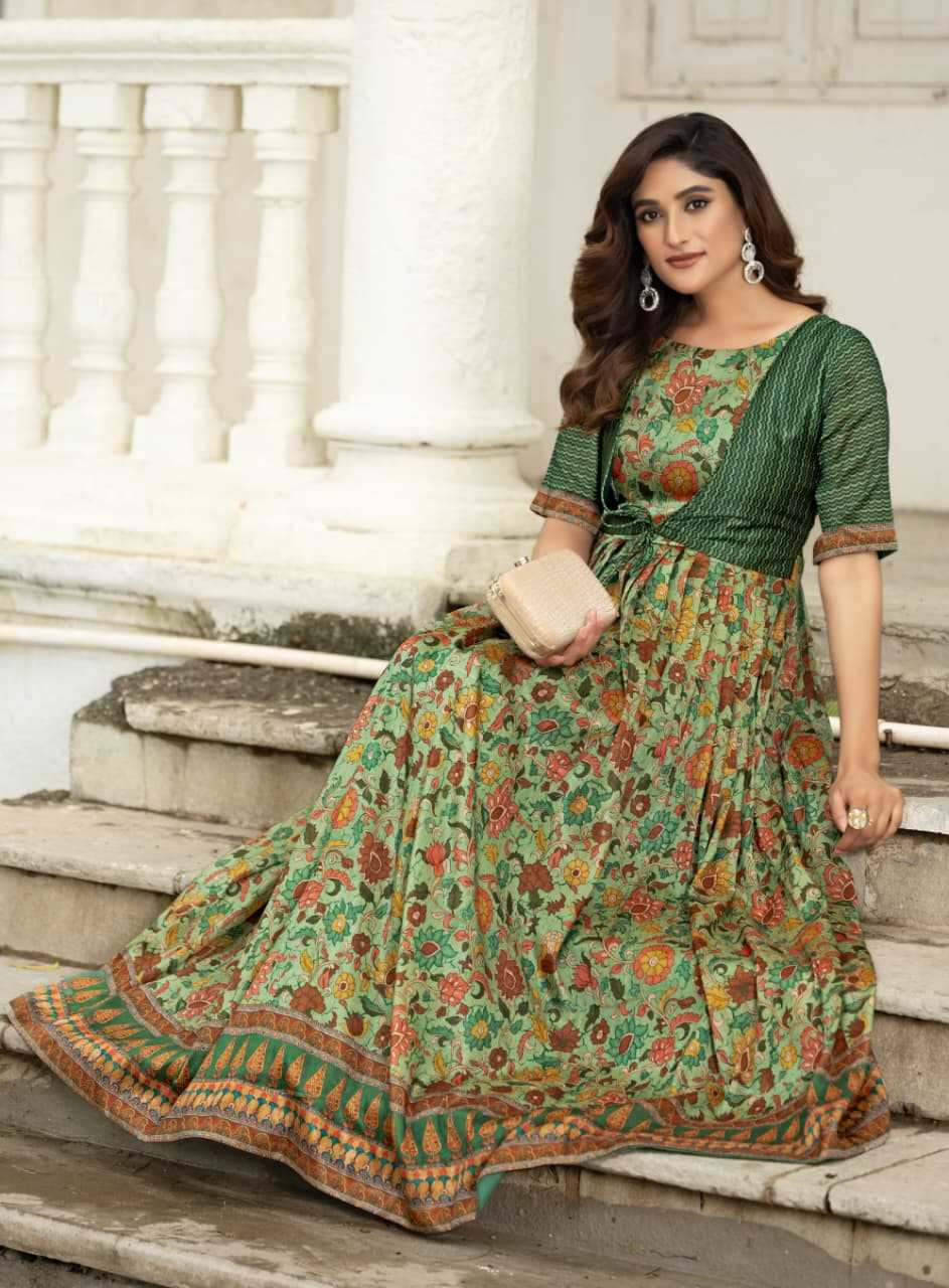 Silk Printed Gown