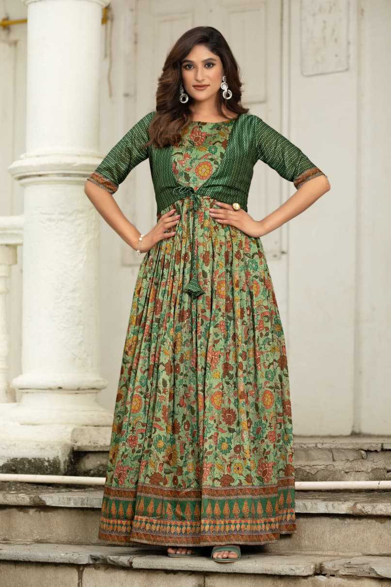 Silk Printed Gown
